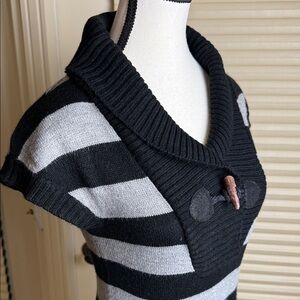 g:21 Sweater Grey & Black Striped Long Tunic Women's Size S